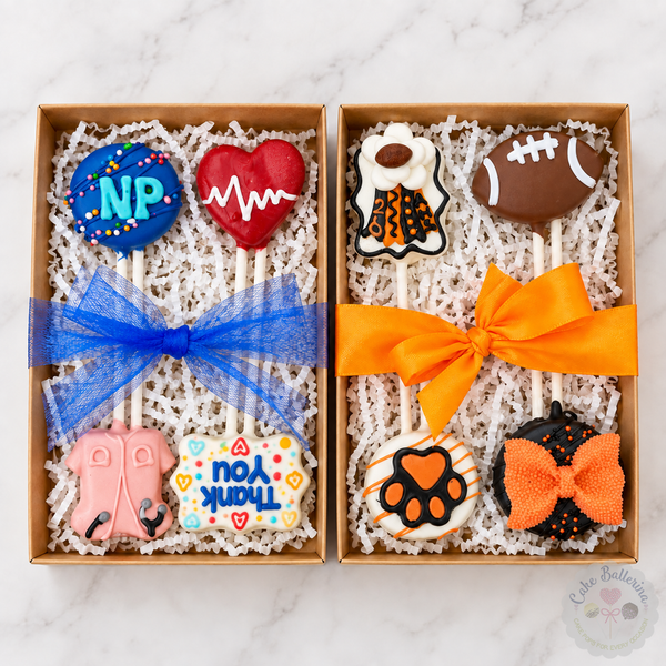 Custom Cake Pop Gift Box of 4-Cake Ballerina-Cake Pops