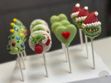 Grinch Cake Pops-Cake Ballerina-Cake Pops