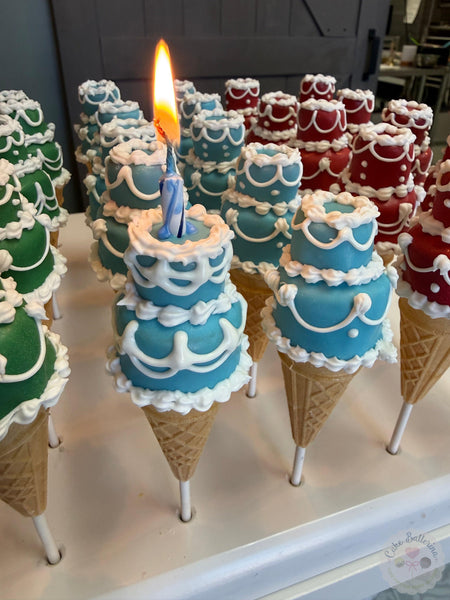 Two-Tier Birthday Cake Pops-Cake Ballerina-Cake Pops