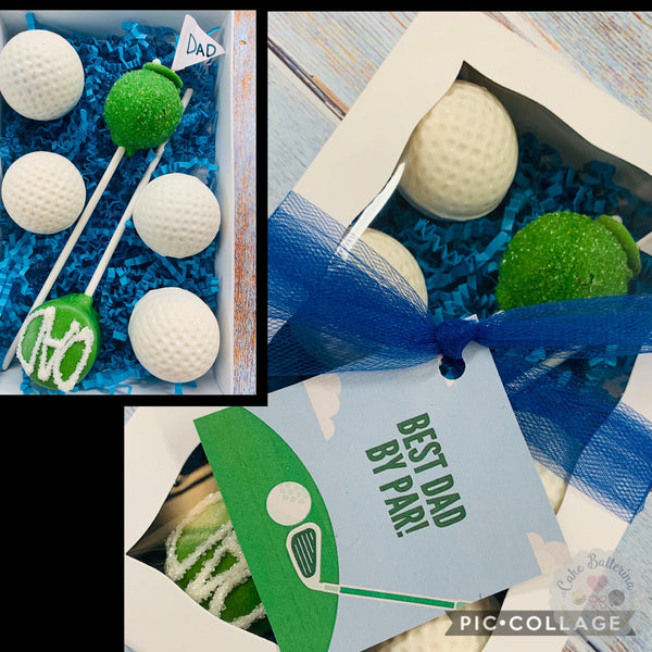 Golf Themed Gift Box-Cake Ballerina-Cake Pops
