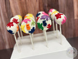 Paint Ball Birthday Cake Pops-Cake Ballerina-Cake Pops