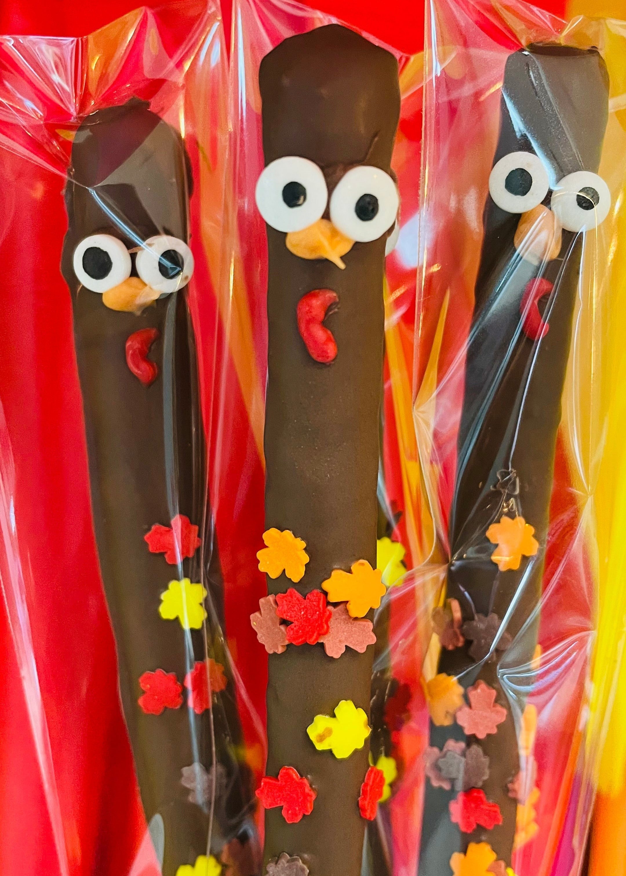 Turkey, Thanksgiving Pretzel Rods-Cake Ballerina-Cake Pops