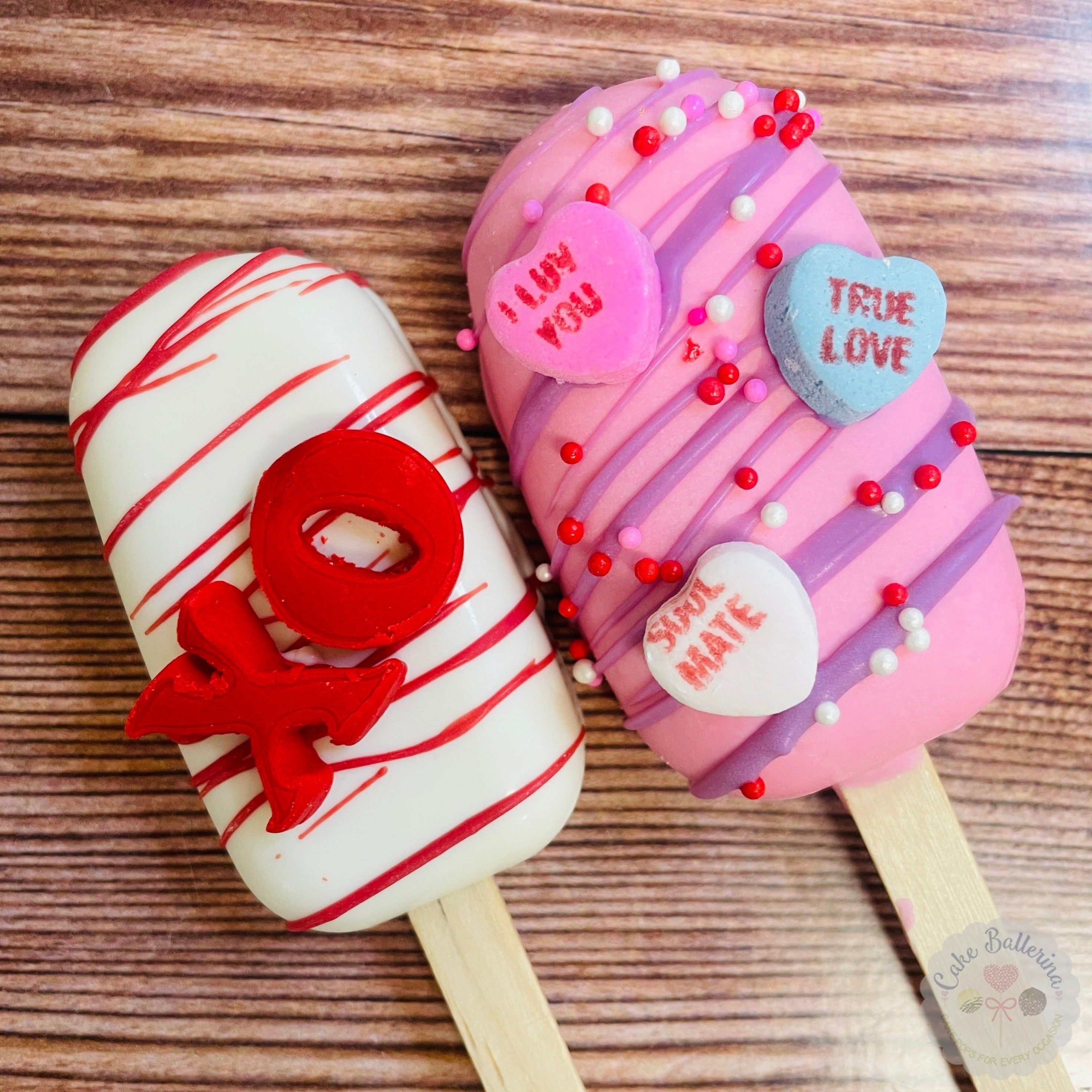 Valentine's Cakesicles-Cake Ballerina-Cake Pops