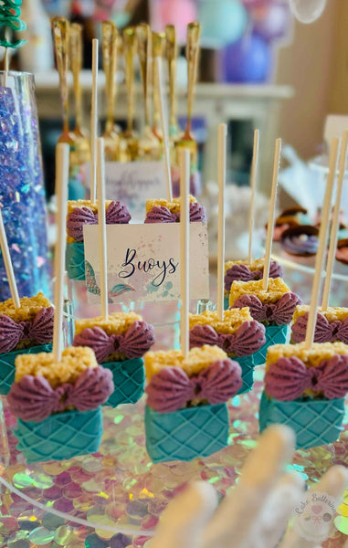 Mermaid Rice Krispies-Cake Ballerina-Cake Pops