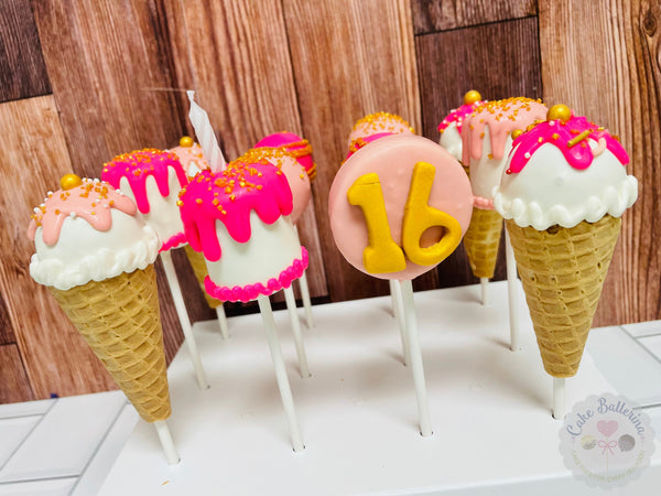 Sweet 16 Cake Pops-Cake Ballerina-Cake Pops