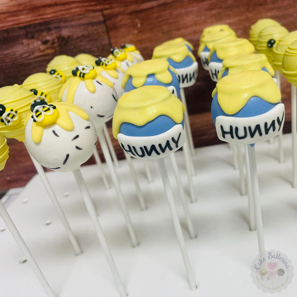 Winnie the Pooh Inspired Hunny Pots-Cake Ballerina-Cake Pops