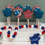 Stars and Stripes, Red White and Blue Cake Pops-Cake Ballerina-Cake Pops