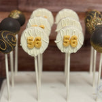 Black and Gold Birthday Cake Pops-Cake Ballerina-Cake Pops