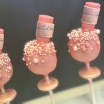 Pink Champagne, 21st Birthday Cake Pops-Cake Ballerina-Cake Pops