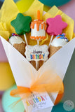Happy Birthday Bouquet-Cake Ballerina-Cake Pops