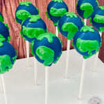 Planet Earth Cake Pops-Cake Ballerina-Cake Pops