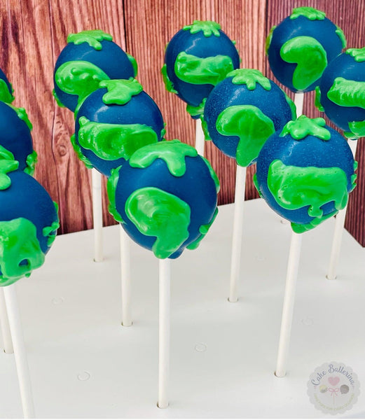 Planet Earth Cake Pops-Cake Ballerina-Cake Pops