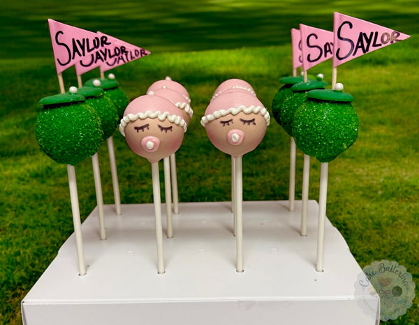 Golf Themed Baby Shower Cake Pops-Cake Ballerina-Cake Pops