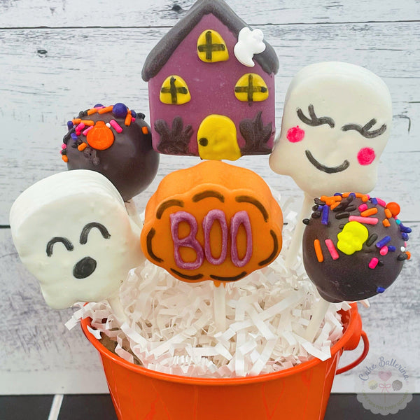 Boo Themed Halloween Cake Pops-Cake Ballerina-Cake Pops