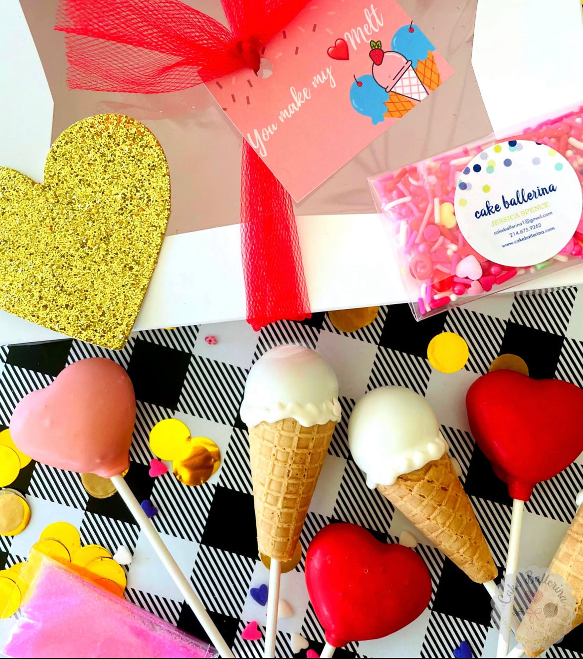 You make my Heart Melt DIY - Kit of 6-Cake Ballerina-Cake Pops