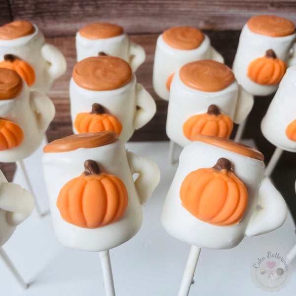 Pumpkin Coffee Mug Cake Pops-Cake Ballerina-Cake Pops