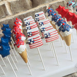 Red, White, and Blue Cake Pops-Cake Ballerina-Cake Pops