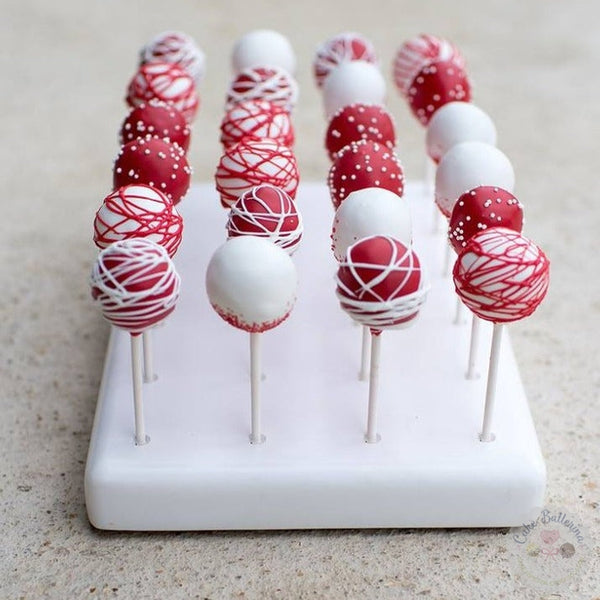 Red and White Cake Pops-Cake Ballerina-Cake Pops