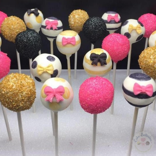 Pink, Black and Gold Cake Pops-Cake Ballerina-Cake Pops