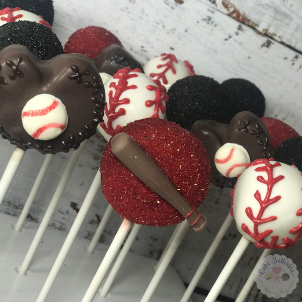 Baseball Mix Cake Pops-Cake Ballerina-Cake Pops
