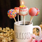 Pink Birthday Cake Cake Pops-Cake Ballerina-Cake Pops