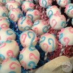 Gender Reveal Question Mark Cake Pops-Cake Ballerina-Cake Pops