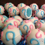 Gender Reveal Question Mark Cake Pops-Cake Ballerina-Cake Pops