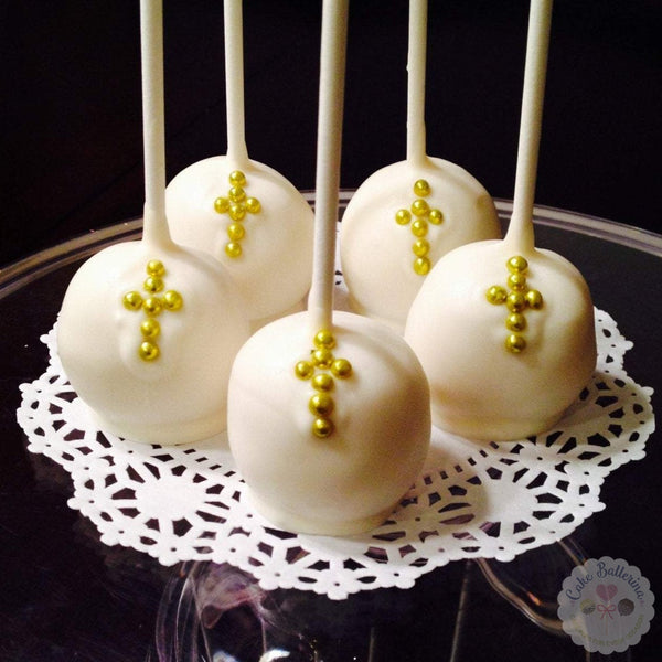 Cross, Baptism Cake Pops-Cake Ballerina-Cake Pops