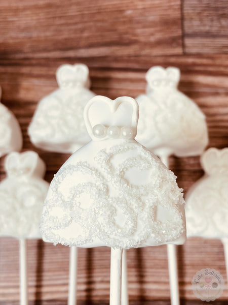 Wedding Dress Cake Pops-Cake Ballerina-Cake Pops