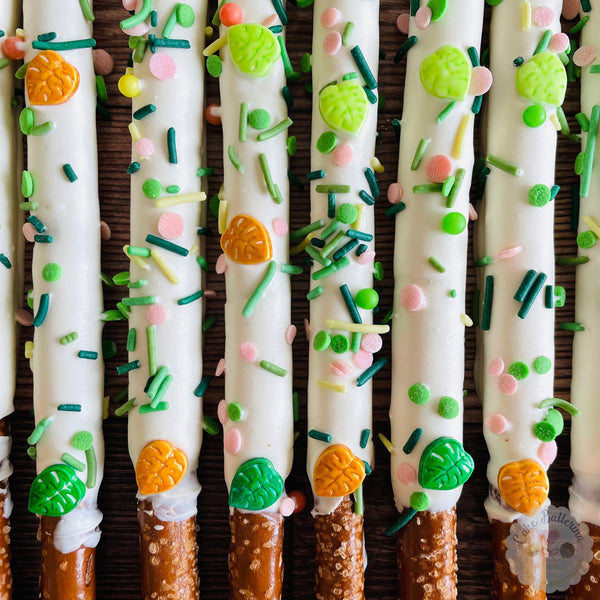 Jungle Themed Pretzel Rods-Cake Ballerina-Cake Pops
