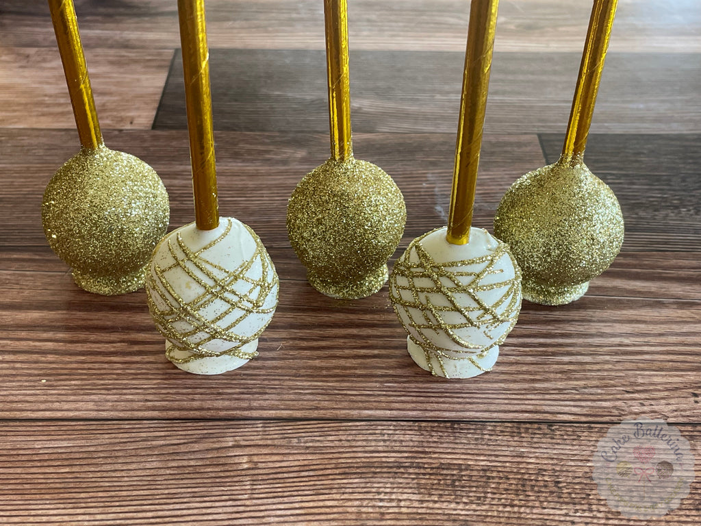 Gold Bling Cake Pops exclusive at Cake Ballerina